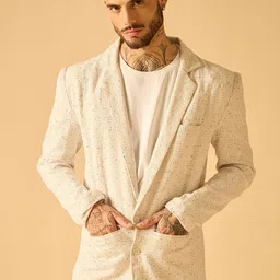 AKS Self Design Single-Breasted Casual Blazers-image-5