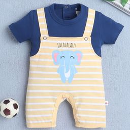 BUMZEE Infant Girls Striped Soft Cotton Rompers-43