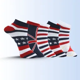MJE Men Pack Of 5 Patterned Ankle Length Socks-image-73