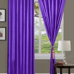BELLA TRUE Purple 2 Pieces Ripple Fold Window Curtains-image-101