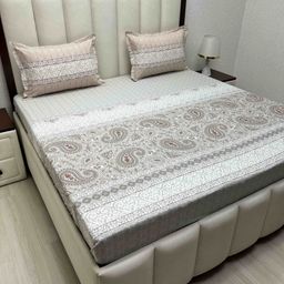 Pure Decor Lifestyle Green Printed Pure Cotton 400 TC King Bedsheet Set 2.74 x 2.74 m-image-101