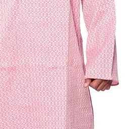 Exotic India Men Printed Regular Thread Work Kurta with Pyjamas image 4