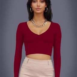 Dream Beauty Fashion Women Crop Fitted Top-image-50