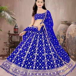 F Plus Fashion Net Semi-Stitched Lehenga Choli-image-14