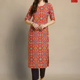Moda Rapido Women Ethnic Motifs Printed Regular Kurta with Trousers-image-45