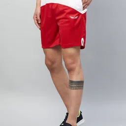 CHROME & CORAL Men Color-Blocked Mid-Rise Shorts-image-95
