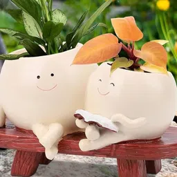 Eleven To Eleven Decor Smiley Face Chair Flower Pots-image-3