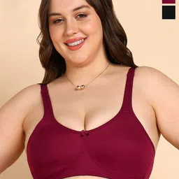 KOMLI Pack Of 2 Non-Padded Everyday Minimizer Bra-picture-23