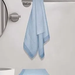 Aura Blue & Navy Blue 3 Cotton 210 GSM Bath Towel-image-20