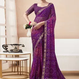 Styleveda Bandhani Poly Georgette Bandhani Saree-image-41
