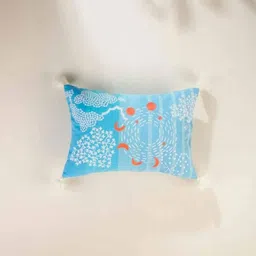 FREEDOM TREE Blue & White Abstract Rectangle Cushion Covers-10