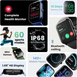 Boult Drift BT Calling HD Display, 140+ Watchfaces, Complete Health Monitoring Smartwatch image 4