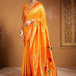 Suha Orange Woven Design Art Silk Saree-picture-21
