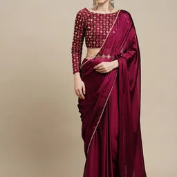 KALINI Beads and Stones Poly Georgette Saree-image-20