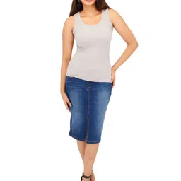 Radprix Women Round Neck Sleeveless Cotton Tank Top-image-84