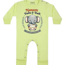 Arvesa Namaste Dada Dadi Printed Bodysuit-image-92