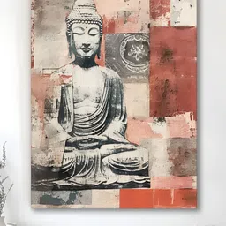 Myntra Elegant Homes Red 1 Piece Canvas Religious Wall Paintings-image-97