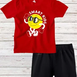 TRIANGLETEES Unisex Kids Printed T-shirt with Shorts-picture-35