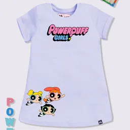 YK X Minute Mirth Girls Cartoon Printed Cotton A-Line Dress-image-91