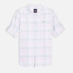 Allen Solly Junior Boys Spread Collar Checked Cotton Casual Shirt-image-59