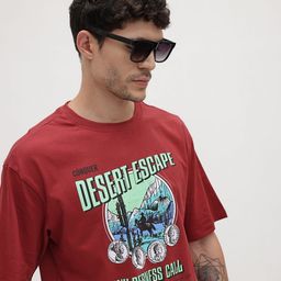 The Roadster Life Co. Printed Pure Cotton Relaxed Fit T-shirt-picture-25