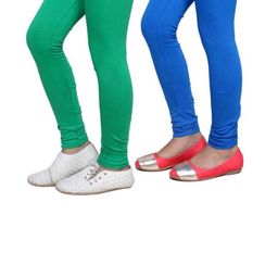 Tik Tok WEARS Girls Green Churidar Length Leggings-picture-14