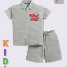 YK X Minute Mirth Boys Tom & Jerry Printed Shirt with Shorts-image-42
