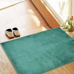 Aura Sea Green Cotton Anti-Slip Bath Rug-image-10