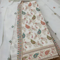Soch Paisley Embroidered Silk Georgette Unstitched Dress Material-image-29