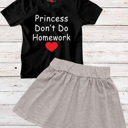 TRIANGLETEES Girls T-shirt with Skirt-image-129