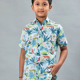 CRESALE Boys Comfort Animal Printed Comfort Regular Fit Casual Shirt-image-50