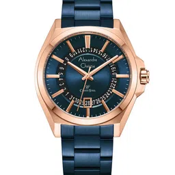 Alexandre Christie Men Embellished Dial & Stainless Steel Bracelet Style Straps Analogue Watch 8688MDBURBU-26