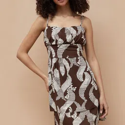 Ginger by Lifestyle Printed Layered Smocked Shift Mini Dress-image-60