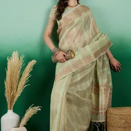 SYS Brand - Shop Your Style Woven Design Zari Pure Silk Saree-image-82