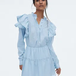 H&M Women Frill-Trimmed Cotton Dress-picture-29