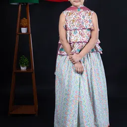 BEBE UNICORN Girls Printed Ready to Wear Lehenga & Blouse With Dupatta-picture-25