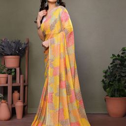 DIVASTRI Pure Georgette Block Print Saree image 2