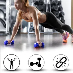 GRIP Set Of 2 Hexagonal Fixed Weight Dumbbells - 5 Kg Each image 2