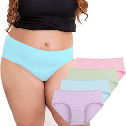 Diving Deep Women Plus Size Pack of4 Hipster Briefs-picture-1