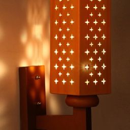 SOMIL Cream Glass Cylinder Printed Wall Lamps-image-88