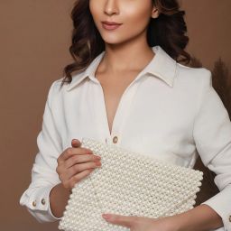 Casual White Clutch-image-2