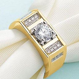 The Roadster Lifestyle Co Men American Diamond-Studded Adjustable Finger Ring-image-17
