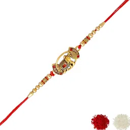 MEIRA JEWELLERY 3-Pcs Rakhi With Roli Chawal & Greeting Card-image-65