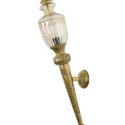 Fos Lighting Gold-Toned & Transparent Glass Abstract Shaped Shaped Wall Lamp-0