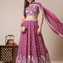 Kinjo Embroidered Thread Work Ready to Wear Lehenga & Blouse With Dupatta-21