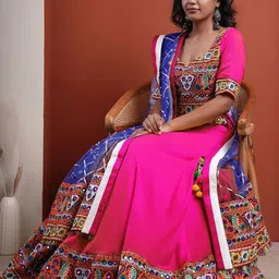 Utsav Fashion Embroidered Mirror Work Ready to Wear Lehenga & Blouse With Dupatta-picture-54