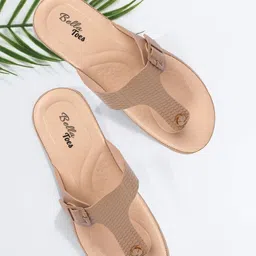 Bella Toes Women Textured Open Toe Flats-picture-10