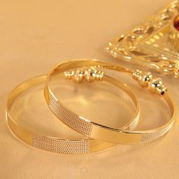 STYOLLO Women 2 Enamelled Gold-Plated Bangle-Style Bracelet-image-95