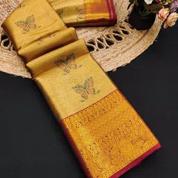 Mitera Woven Design Zari Pure Silk Kanjeevaram Saree-image-81