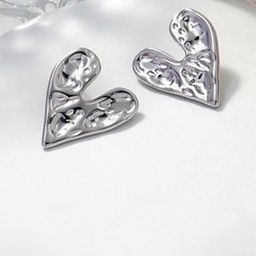 ANAMIKA Stainless Steel Silver-Plated Anti-Tarnish Heart Shaped Studs-picture-47